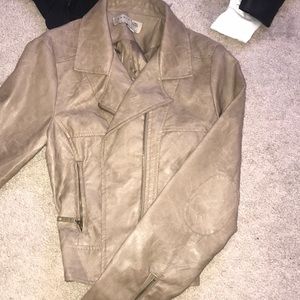 Brown leather jacket